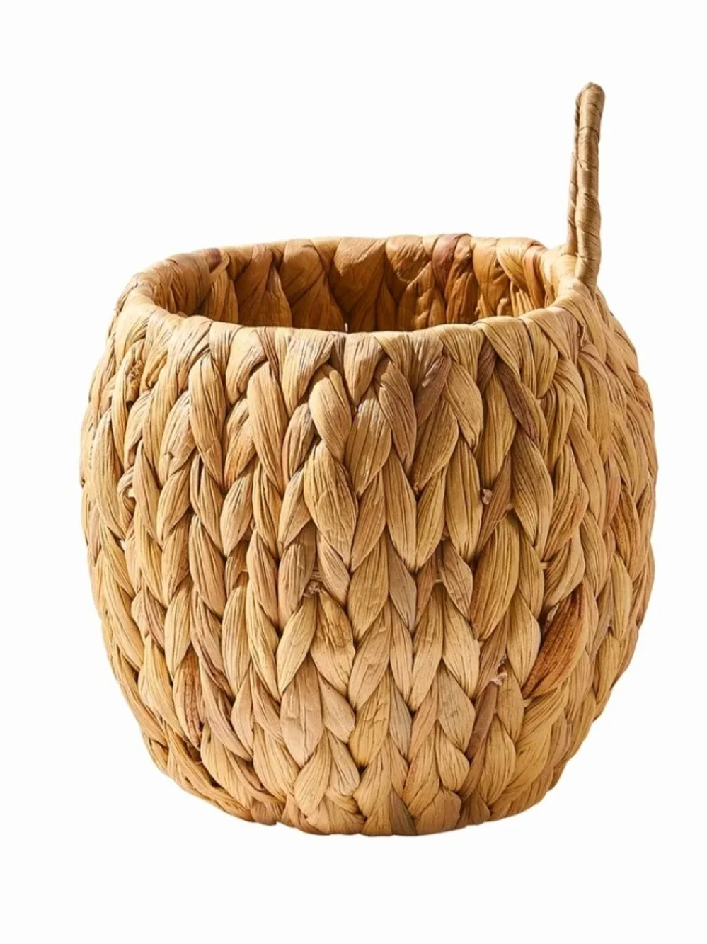 Handwoven Natural Seagrass Storage Basket with Handle